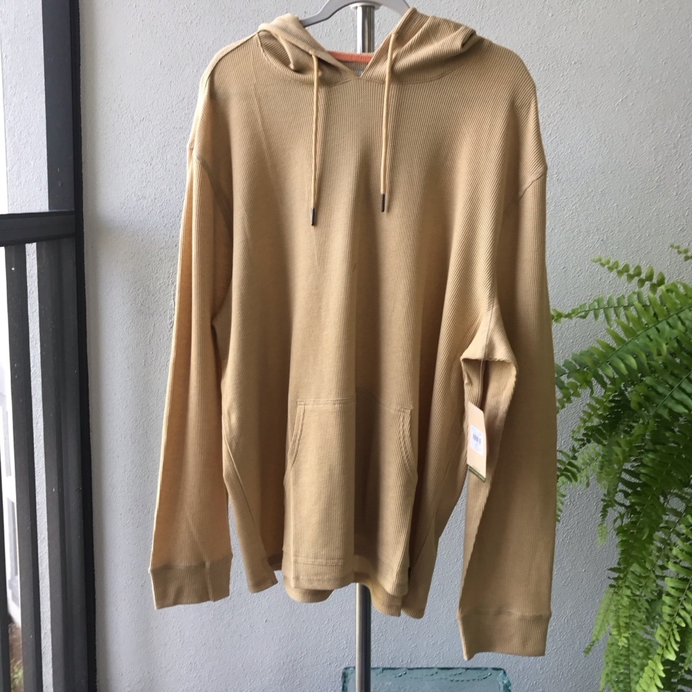 Reel Legends pullover‎ hoodie XXL kangaroo pockets dusty yellow taupe col…